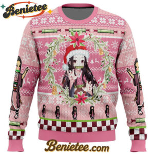 Christmas Nezuko Kamado Demon Slayer Ugly Christmas Sweater