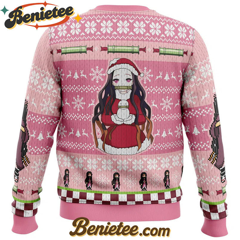 Christmas Nezuko Kamado Demon Slayer Ugly Christmas Sweater