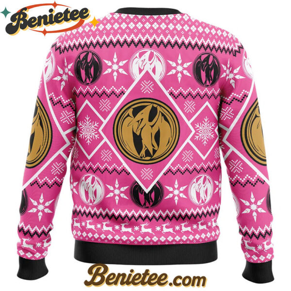 Christmas Pink Ranger Power Rangers Ugly Christmas Sweater