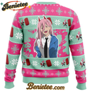 Christmas Power Chainsaw Man Ugly Christmas Sweater