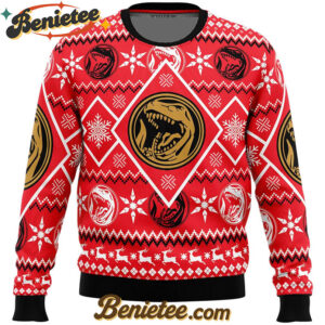 Christmas Red Ranger Power Rangers Ugly Christmas Sweater