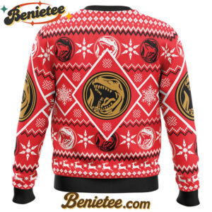 Christmas Red Ranger Power Rangers Ugly Christmas Sweater