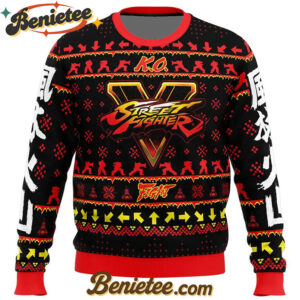 Christmas Ryu Street Fighter Ugly Christmas Sweater