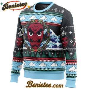 Christmas Sakonji Urokodaki Demon Slayer Ugly Christmas Sweater
