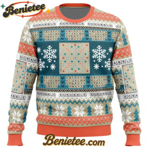 Christmas Scrabble Board Games Ugly Christmas Sweater
