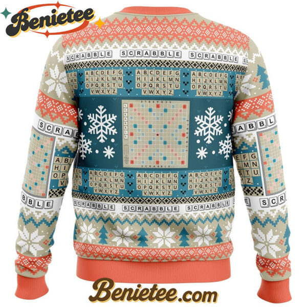 Christmas Scrabble Board Games Ugly Christmas Sweater