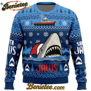 Christmas Shark Santa Jaws Ugly Christmas Sweater