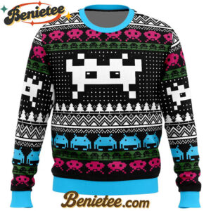 Christmas Space Invaders Ugly Christmas Sweater