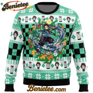 Christmas Tanjiro Kamado Demon Slayer Ugly Christmas Sweater