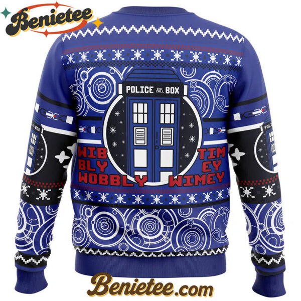 Christmas Through Time And Space Doctor Who Ugly Christmas Sweater