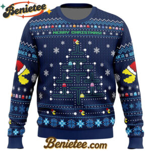 Christmas Tree Pac-Man Christmas Sweater