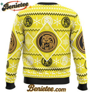 Christmas Yellow Ranger Power Rangers Ugly Christmas Sweater