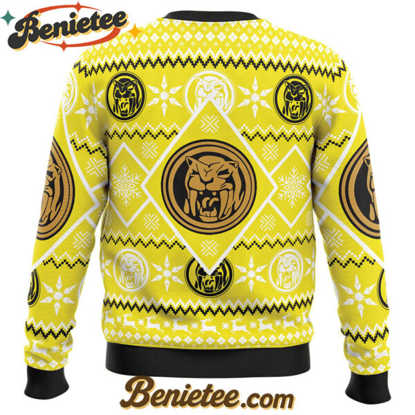 Christmas Yellow Ranger Power Rangers Ugly Christmas Sweater