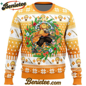 Christmas Zenitsu Agatsuma Demon Slayer Ugly Christmas Sweater