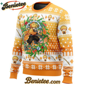 Christmas Zenitsu Agatsuma Demon Slayer Ugly Christmas Sweater