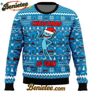 Christmas is Pain Mr. Meeseeks Ugly Christmas Sweater