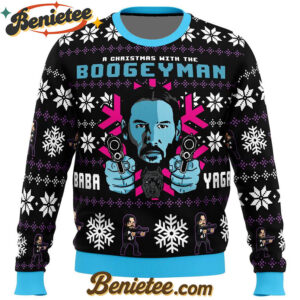 Christmas with the Boogeyman John Wick Ugly Christmas Sweater