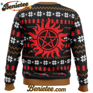 Christmas with the Winchesters Supernatural Ugly Christmas Sweater