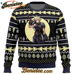 Cloud Final Fantasy Ugly Christmas Sweater