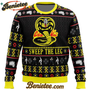 Cobra Kai Sweep The Leg Karate Kid Ugly Christmas Sweater