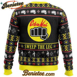 Cobra Kai Sweep The Leg Karate Kid Ugly Christmas Sweater