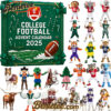 College Football Mascot Advent Calendar 2025, Christmas Countdown Advent Calendar Gift Box with 24 Acrylic Ornaments