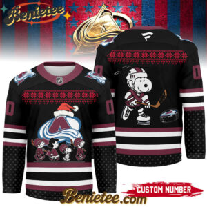 Colorado Avalanche - Premium NHL Peanuts Snoopy Hockey Jersey Ver 2