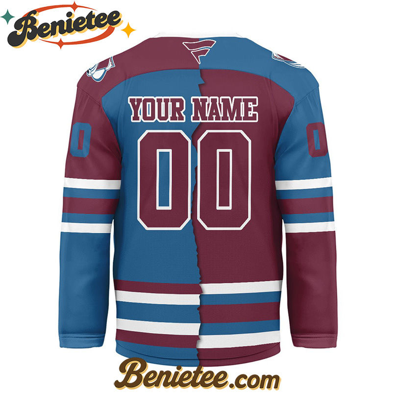 Colorado Avalanche - Premium NHL Personalized Split Color Hockey Jersey