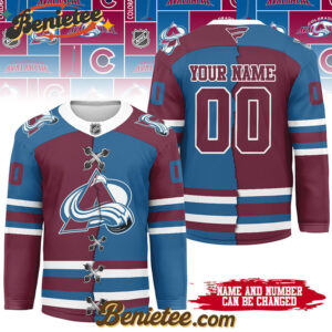 Colorado Avalanche - Premium NHL Personalized Split Color Hockey Jersey