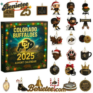 Colorado Buffaloes football Advent Calendar 2025, Christmas Countdown Advent Calendar Gift Box with 24 Acrylic Ornaments
