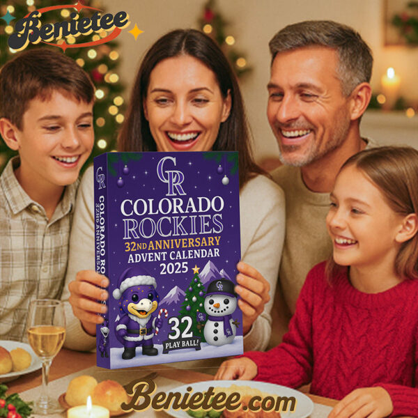 Colorado Rockies 32nd Anniversary Advent Calendar 2025, Christmas Countdown Advent Calendar Gift Box with 24 Acrylic Ornaments
