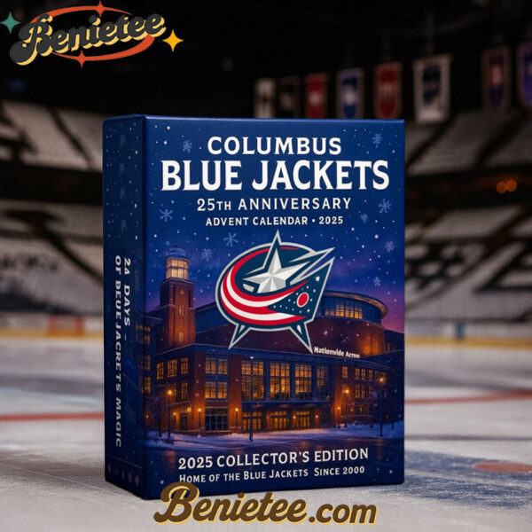 Columbus Blue Jackets 25th Anniversary Advent Calendar 2025, Christmas Countdown Advent Calendar Gift Box with 24 Acrylic Ornaments