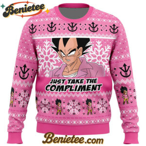 Compliment Vegeta Badman Dragon Ball Z Ugly Christmas Sweater