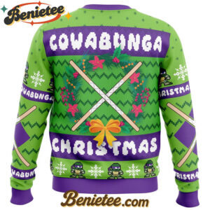 Cowabunga Donatello Christmas Teenage Mutant Ninja Turtles Ugly Christmas Sweater