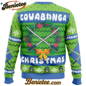Cowabunga Leonardo Christmas Teenage Mutant Ninja Turtles Ugly Christmas Sweater