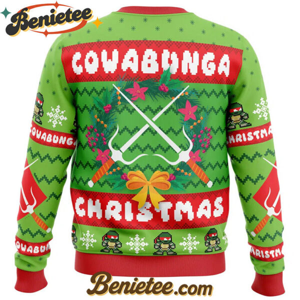 Cowabunga Raphael Christmas Teenage Mutant Ninja Turtles Ugly Christmas Sweater