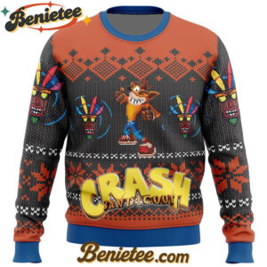 Crash Bandicoot Alt Ugly Christmas Sweater