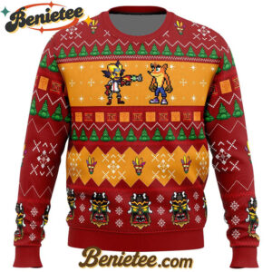 Crash and Doc Neo Crash Bandicoot Ugly Christmas Sweater