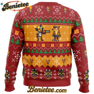 Crash and Doc Neo Crash Bandicoot Ugly Christmas Sweater