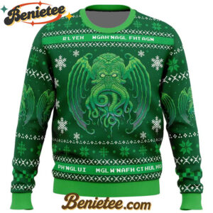 Cthulhu Cultist Christmas Ugly Christmas Sweater
