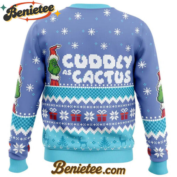 Cuddly as a Cactus Grinch Ugly Christmas Sweater