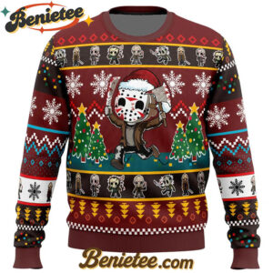 Cute Jason Friday the 13th Ugly Christmas Sweater
