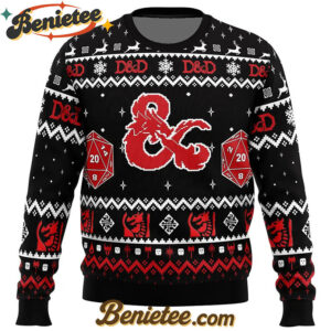 D&D Dungeons and Dragons Ugly Christmas Sweater
