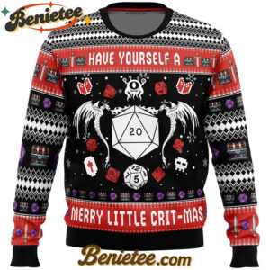D&D Have Yourself A Merry Little Crit-Mas Dungeons and Dragons Ugly Christmas Sweater
