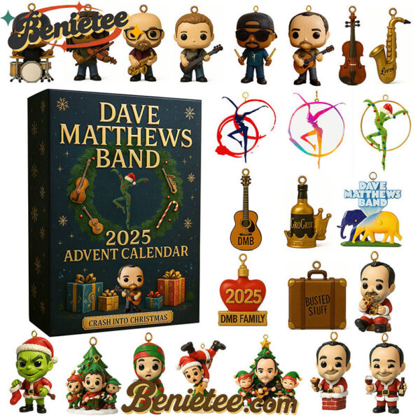 DMB ADVENT CALENDAR 2025 CHRISTMAS GIFT, CHRISTMAS IDEA, Christmas Countdown Advent Calendar Gift Box with 24 Acrylic Ornaments