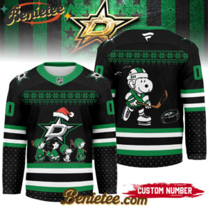Dallas Stars - Premium NHL Peanuts Snoopy Hockey Jersey Ver 2