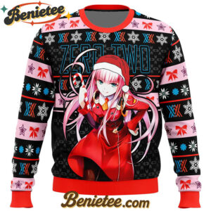 Darling in the Franxx Zero Two Ugly Christmas Sweater
