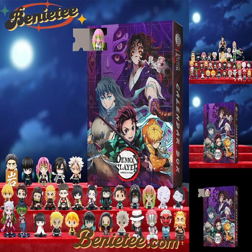 Demon Slayer Advent Calendar, Christmas Countdown Advent Calendar Gift Box with 24 Acrylic Ornaments
