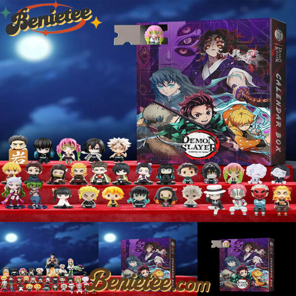 Demon Slayer Advent Calendar, Christmas Countdown Advent Calendar Gift Box with 24 Acrylic Ornaments