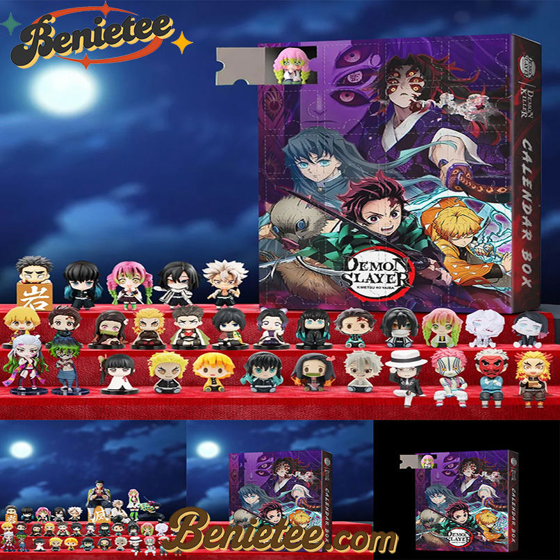 Demon Slayer Advent Calendar, Christmas Countdown Advent Calendar Gift Box with 24 Acrylic Ornaments